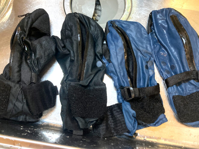 ゆすいで絞ったミトン