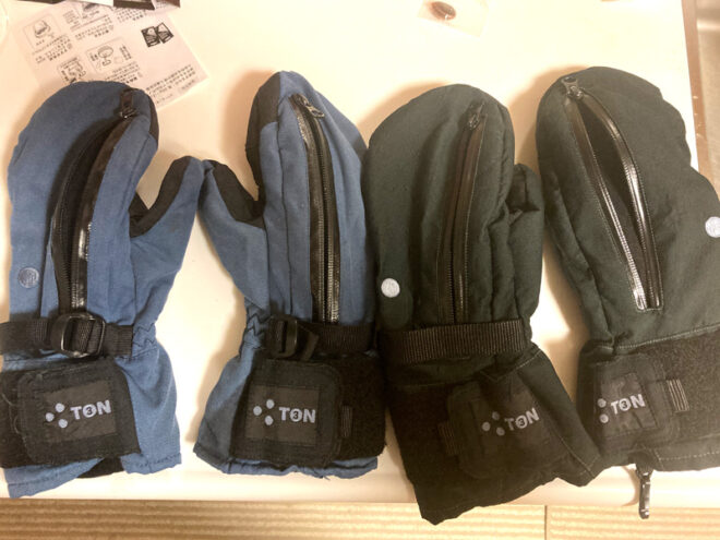 洗濯機で洗った後のミトン